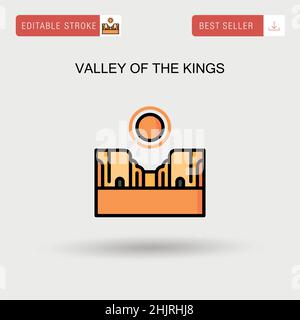 Valle dei re semplice vettore icona. Illustrazione Vettoriale