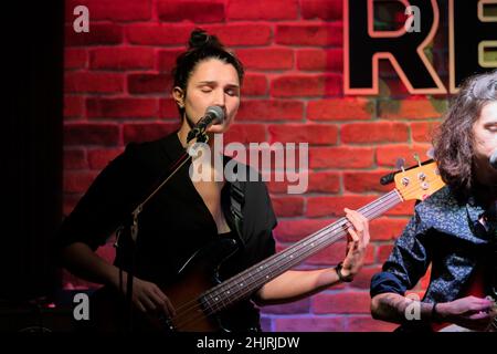 Treviglio Italy 27 January 2022 VIADELLIRONIA - Band ART Rock - Live at Revel Theatre Treviglio © Andrea Ripamonti / Alamy Foto Stock