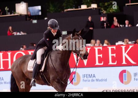 Anne Sophie Serre (fra) & Actuelle de massa (LUS) durante la Coppa del mondo Longines FEI 2019 il 30 2019 novembre a Madrid Horse Week, Spagna Foto Stock