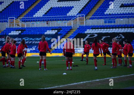 Birmingham, Regno Unito. 30th Jan 2022. I giocatori di Sunderland si riscaldano prima della partita della fa Cup tra Birmingham City e Sunderland a St. Andrews. Gareth Evans/SPP Credit: SPP Sport Press Photo. /Alamy Live News Foto Stock