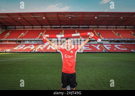 Barnsley, Regno Unito. 31st Jan 2022. Barnsley firma Amine Bassi in prestito fino alla fine della stagione dal FC Metz di Barnsley, Regno Unito il 1/31/2022. (Foto di Mark Cosgrove/News Images/Sipa USA) Credit: Sipa USA/Alamy Live News Foto Stock