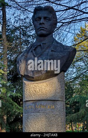 Monumento a bulgaro eroe nazionale Vasil Levski nella città di Sofia, Bulgaria, Europa Foto Stock