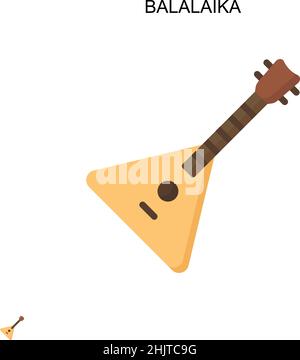 Balalaika semplice icona vettoriale. Modello di disegno del simbolo di illustrazione per l'elemento dell'interfaccia utente mobile Web. Illustrazione Vettoriale