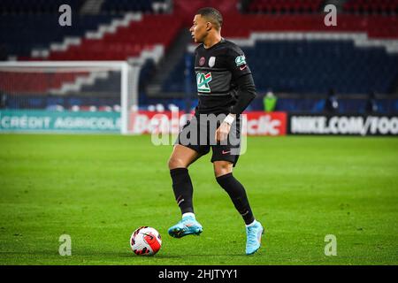 Parigi, Francia. 31st Jan 2022. Kylian MBAPPE del PSG durante la partita di calcio della Coppa di Francia tra Parigi Saint-Germain e OGC Nizza il 31 gennaio 2022 allo stadio Parc des Princes di Parigi, Francia - Foto Matthieu Mirville/DPPI Credit: DPPI Media/Alamy Live News Foto Stock