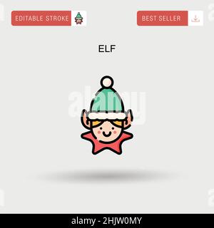 Icona Elf Simple Vector. Illustrazione Vettoriale