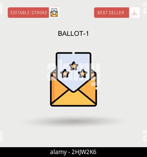 Ballot-1 icona vettore semplice. Illustrazione Vettoriale