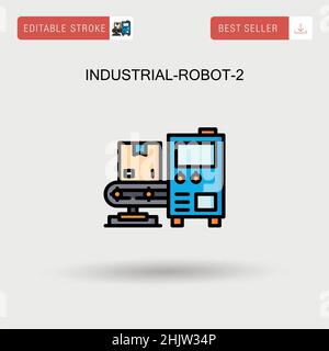 Icona vettoriale semplice industriale-robot-2. Illustrazione Vettoriale