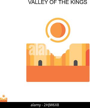 Valle dei re semplice vettore icona. Modello di disegno del simbolo di illustrazione per l'elemento dell'interfaccia utente mobile Web. Illustrazione Vettoriale