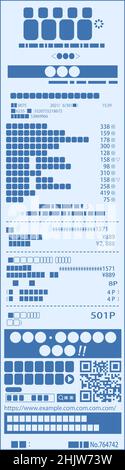 Questa è un'illustrazione di varie ricevute di acquisto Illustrazione Vettoriale