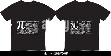 idee di design per modelli di t-shirt pi day Illustrazione Vettoriale