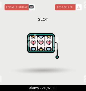 Icona vettore semplice slot. Illustrazione Vettoriale