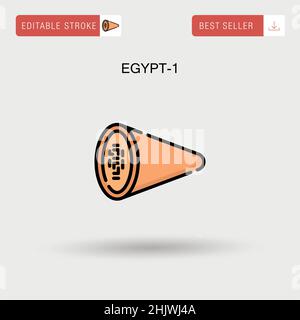 Egypt-1 semplice icona vettoriale. Illustrazione Vettoriale