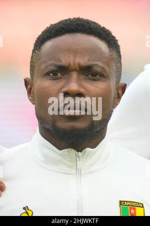 Yaoundé, Camerun, 17 gennaio 2022: Collins Fai del Camerun durante Cameroun contro Capo Verde- Africa Cup of Nations all'Olembe Stadium. Prezzo Kim/CSM. Foto Stock