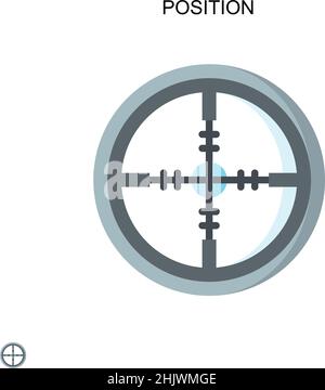 Posizionare l'icona vettore semplice. Modello di disegno del simbolo di illustrazione per l'elemento dell'interfaccia utente mobile Web. Illustrazione Vettoriale