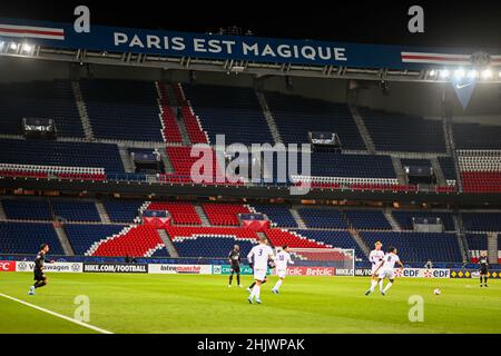 Parigi, Francia. 31st gennaio 2022. Durante la Coppa di Francia Paris Saint-Germain contro OGC partita di calcio di Nizza allo stadio Parc des Princes il 31 gennaio 2022 a Parigi, Francia. Photo by Lionel Urman/ABACAPRESS.COM Credit: Abaca Press/Alamy Live News Foto Stock