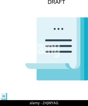 Icona vettore semplice bozza. Modello di disegno del simbolo di illustrazione per l'elemento dell'interfaccia utente mobile Web. Illustrazione Vettoriale