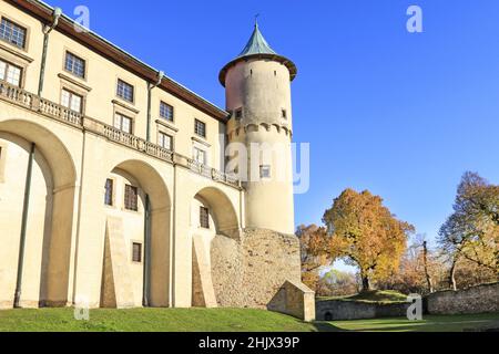 Vecchio castello reale a Nowy Wisnicz, Polonia. Foto Stock