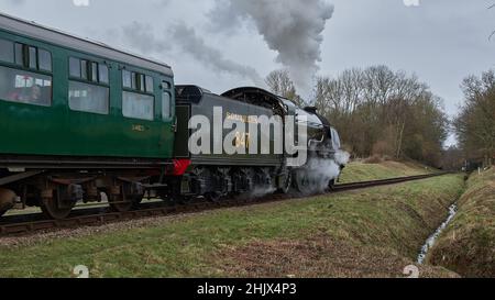 S15 Classe locomotiva n. 847 in azione sulla ferrovia Bluebell. Foto Stock