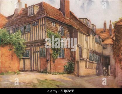 Mermaid Inn, Rye, Sussex. Surrey (1923) Foto Stock