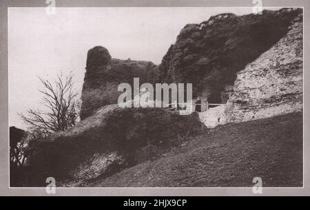 Pevensey Castello . Sussex (1923) Foto Stock