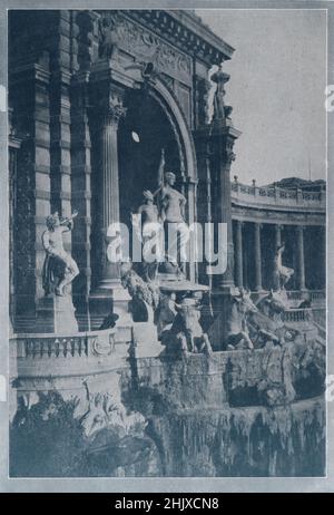 Il Palais de Longchamp, Marsiglia. Bocche del Rhône. Francia (1925) Foto Stock