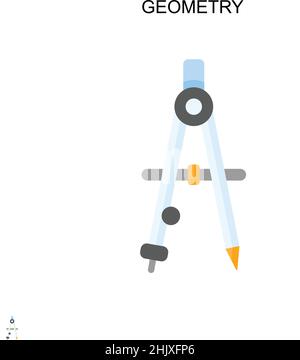 Icona vettore geometria semplice. Modello di disegno del simbolo di illustrazione per l'elemento dell'interfaccia utente mobile Web. Illustrazione Vettoriale