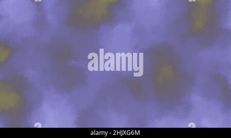sfondo astratto di colore viola neon con macchie di forma verde indefinita Foto Stock