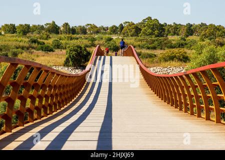 Ponte sul fiume Guadalhorce Foto Stock