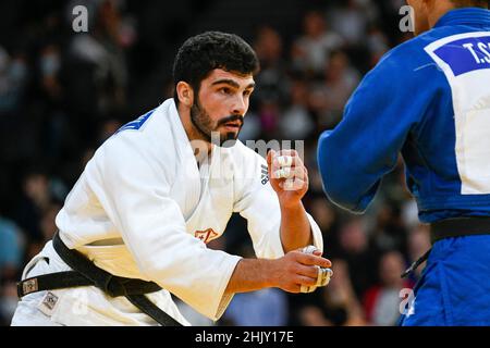 Men -81 kg, la medaglia d'argento Tato GRIGALASHVILI della Georgia compete durante l'evento Paris Grand Slam 2021, Judo il 17 ottobre 2021 presso l'AccorHotels Arena Foto Stock