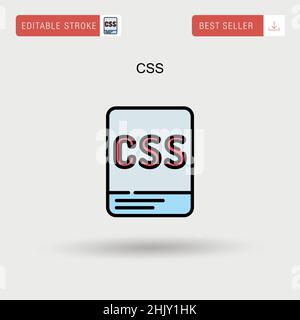 Icona vettore CSS semplice. Illustrazione Vettoriale