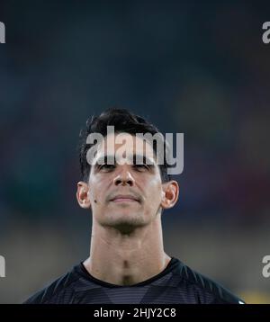 Yaoundé, Camerun, 25 gennaio 2022: Yassine Bounou del Marocco durante la Coppa delle nazioni Malawi-Africa al Ahmadou Ahidjo Stadium. Prezzo Kim/CSM. Foto Stock