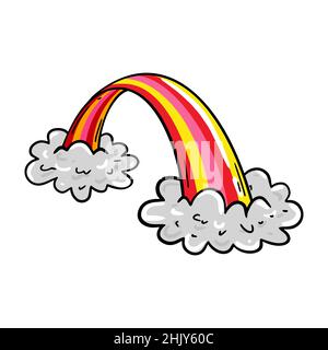 Arcobaleno nelle nuvole. Illustrazione vettoriale Illustrazione Vettoriale