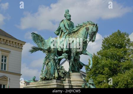 Kaiser-Wilhelm-I.-Denkmal, Martin-Luther-Platz, Düsseldorf, Nordrhein-Westfalen, Deutschland Foto Stock