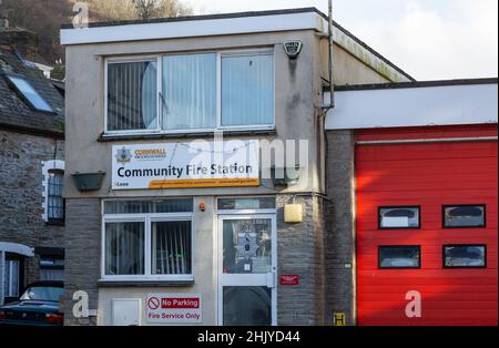 Stazione dei vigili del fuoco di Looe, Cornovaglia, Regno Unito Foto Stock