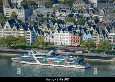 Altstadt, Frankenwerft, Rhein, Köln, Nordrhein-Westfalen, Deutschland Foto Stock