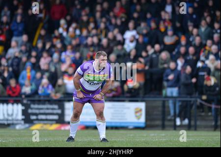 Dewsbury, Inghilterra - 30 gennaio 2022 - Ant Walker of Bradford Bulls durante il campionato di rugby League Betfred Round 1 Dewsbury Rams vs Bradford Bulls al Tetley Stadium, Dewsbury, Regno Unito Dean Williams Foto Stock