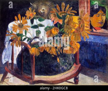 Girasoli di Paul Gauguin (1848-1903), olio su tela, 1901 Foto Stock