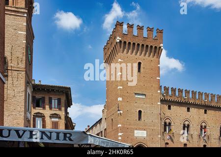 La splendida Ferrara, città patrimonio dell'umanità dell'UNESCO, Italia, Emilia Romagna Foto Stock