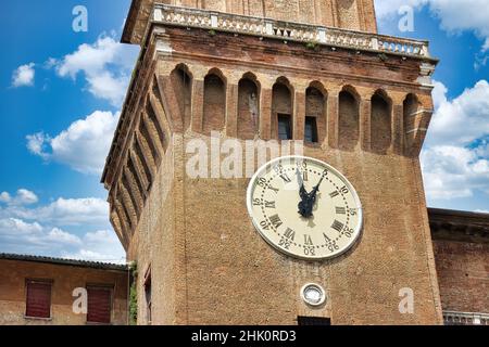 La splendida Ferrara, città patrimonio dell'umanità dell'UNESCO, Italia, Emilia Romagna Foto Stock