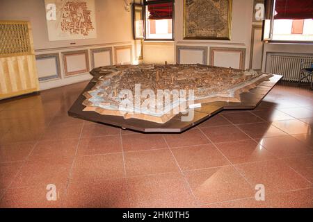 La splendida Ferrara, città patrimonio dell'umanità dell'UNESCO, Italia, Emilia Romagna Foto Stock