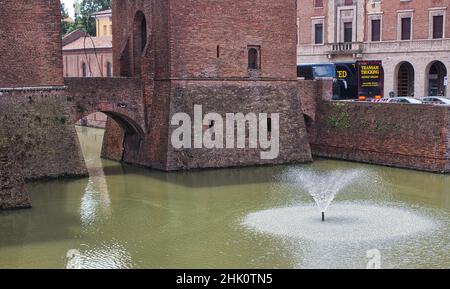 La splendida Ferrara, città patrimonio dell'umanità dell'UNESCO, Italia, Emilia Romagna Foto Stock