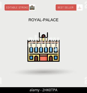 Royal-Palace semplice icona vettoriale. Illustrazione Vettoriale