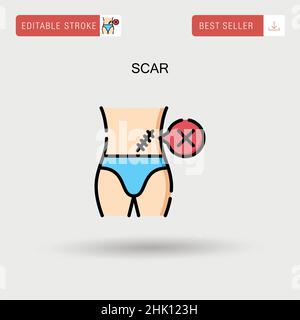 Icona SCAR Simple Vector. Illustrazione Vettoriale