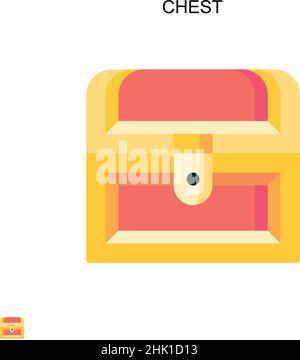 Icona vettore semplice torace. Modello di disegno del simbolo di illustrazione per l'elemento dell'interfaccia utente mobile Web. Illustrazione Vettoriale