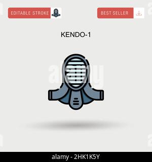 Kendo-1 icona vettore semplice. Illustrazione Vettoriale