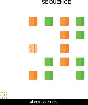 Icona del vettore Sequence Simple. Modello di disegno del simbolo di illustrazione per l'elemento dell'interfaccia utente mobile Web. Illustrazione Vettoriale