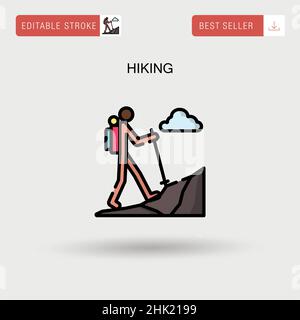 Escursione semplice vettore icona. Illustrazione Vettoriale