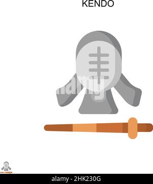 Kendo semplice vettore icona. Modello di disegno del simbolo di illustrazione per l'elemento dell'interfaccia utente mobile Web. Illustrazione Vettoriale