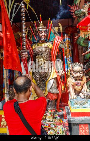 Kuta, Bali, Indonesia - 1 febbraio 2022. Vihara Dharmayana, tempio buddista cinese, comunità cinese-indonesiana che celebra il Capodanno lunare cinese Foto Stock