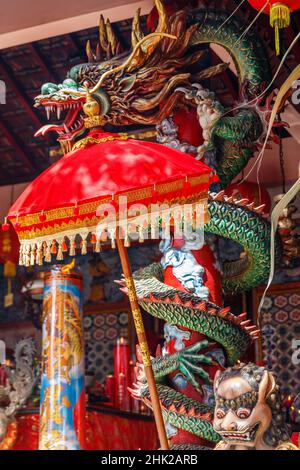 Vihara Dharmayana, tempio buddista cinese al Capodanno lunare cinese (Imlek). Kuta, Bali, Indonesia. Foto Stock